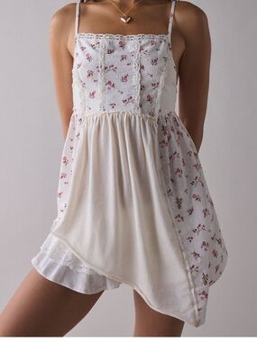 Kimchi Blue Stila Lace-Trim Patchwork Asymmetrical Tunic Cami